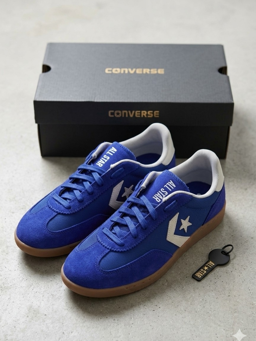 Converse Women's Royal Blue Suede Low-Top Sneakers with Gum Sole
